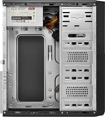 Корпус Miditower ATX FOX 2801-BS, 450W, Черный