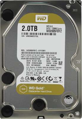 Жесткий диск WD SATA-III 2Tb WD2005FBYZ Gold 7200rpm 128MB