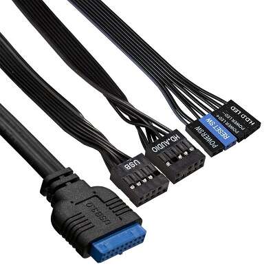 Корпус ExeGate AA-442U2, черный, ATX, Без БП (EX290174RUS)