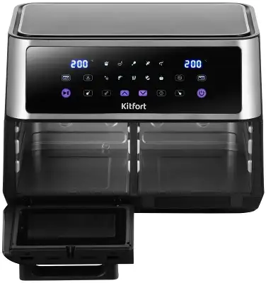 Аэрогриль Kitfort КТ-2256 11л 2850Вт черный/серебристый