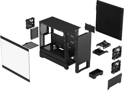 Корпус Fractal Design Silent Black TG Clear Tint, черный, ATX, Без БП (FD-C-POS1A-02)