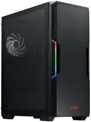 Корпус XPG STARKER BLACK (STARKER-BKCWW) (Midi-Tower, черный, TG, 120mm ARGB fan + 120mm fan)