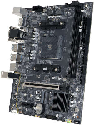 Материнская плата BaseTech B550M-K, SocketAM4, mATX, Retail, 2xDDR4, PCIe3.0, 1xM.2, GLAN, M.2 WiFi, 2xPS/2, 4xUSB2, 6xUSB3, VGA, HDMI, DP (BT-B550M-K)