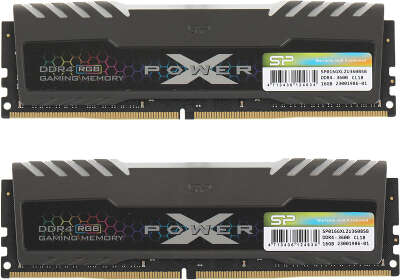 Набор памяти DDR4 DIMM 2x16Gb DDR3600 Silicon Power XPower Turbine RGB (SP032GXLZU360BDB)