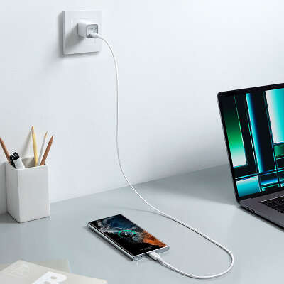 Кабель Anker PowerLine 322 USB-C to USB-C, 0.9 м, White [A81F5H21]