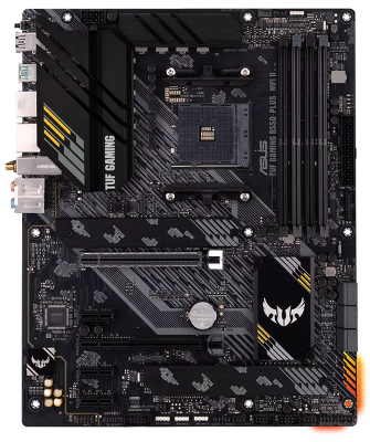 Материнская плата ASUS TUF GAMING B550-PLUS WIFI II, Socket AM4, B550, 4*DDR4, HDMI+DP, CrossFireX, SATA3 + RAID, Audio, 2,5Gb LAN, USB 3.2*8, USB 2.0*6, COM*1 header (w/o cable) ATX ; 90MB19U0-M0EAY0