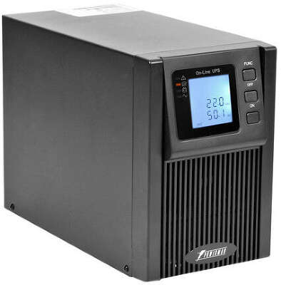 ИБП POWERMAN Online 1000, LCD, двойного преобразования, 1000ВА, 900Вт, 4 штуки IEC320 С13 с резервным питанием, USB, RS232, слот SNMP, разъем EPO, батарея 12В 9Ач 2 шт., 1 кабель для нагрузки C13/C14, 144 х 209 х 293 мм., 9.16кг./ UPS POWERMAN Online 1000