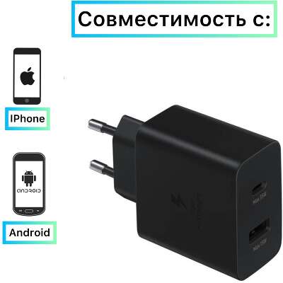 Зарядное устройство Samsung EP-TA220 35W, черное