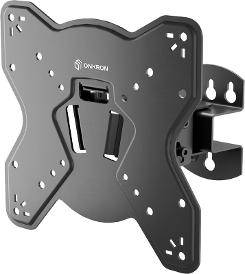 Кронштейн ONKRON/ 17-43'' макс 200*200 мм, наклон -+ 8º, поворот: 45°, от стены 85 мм, макс вес 35кг, черный