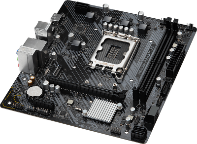 Материнская плата ASROCK H610M-H2/M.2 D5, LGA1700, H610, 2*DDR5, 4*SATA, 1*M.2, 2*USB 3.2, 4*USB 2.0, 1*PCIx16, 1*PCIx1, 2*HDMI, mATX