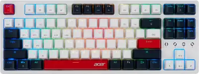 Клавиатура Acer OKR302 механическая белый USB беспроводная BT/Radio Multimedia for gamer для ноутбука LED (ZL.KBDEE.016)