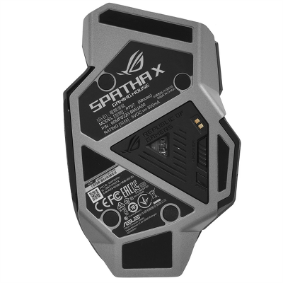 Мышь ASUS ROG SPATHA X, 168g, Wired (Type-C)+2.4GHz RF, 19K DPI Sensor, 12 Programable buttons, Black