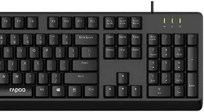 RAPOO Клавиатура проводная NK1900, цвет - черный (12856)