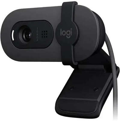 Камера-Web LOGITECH HD Webcam Brio 100 black (2MP, 1920x1080, USB-A, микрофон) (960-001587)