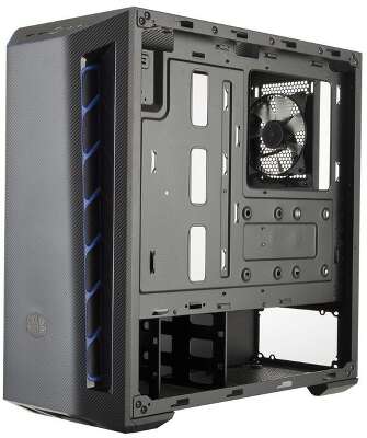 Корпус COOLERMASTER MasterBox MB510L, черный/синий, ATX, Без БП (MCB-B510L-KANN-S03)