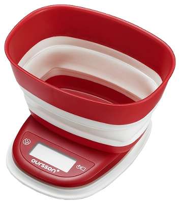 Весы кухонные электронные Oursson KS5006PD/RD (красный)