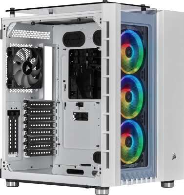 Корпус Corsair Crystal, белый, ATX, Без БП (CC-9011169-WW)