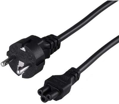 Rexant (11-1151) Шнур сетевой, вилка СЕЕ 7/7(Schuko) - разъем IEC 320 C5, кабель 3x0,75мм?, 1,8м, для питания ноутбука (пакет ПВХ) 
