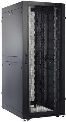 Шкаф серверный ЦМО (ШТК-СП-48.8.12-48АА-9005) напольный 48U 800x1130мм пер.дв.перфор. задн.дв.перфор.2-хст. 2 бок.пан. направл.под закл.гайки 1350кг черный 890мм 170кг 180град. 2215мм