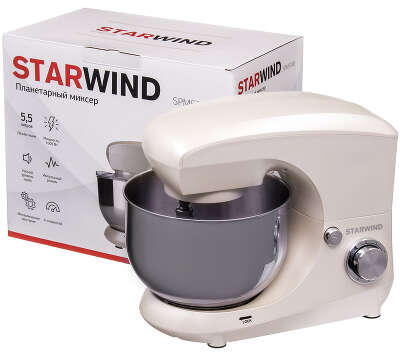 Миксер планетарный Starwind SPM5188 1000Вт бежевый