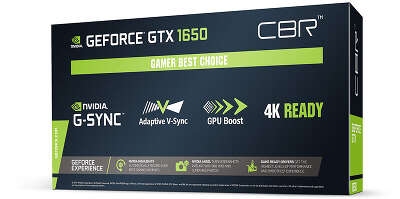 Видеокарта CBR NVIDIA nVidia GeForce GTX 1650 Terminator T1 4Gb DDR5 PCI-E DVI, HDMI, DP