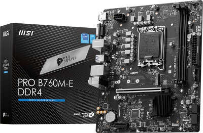 Материнская плата mATX LGA1700 MSI PRO B760M-E DDR4
