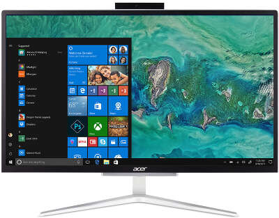 Моноблок Acer Aspire C22-820 21.5" FHD J4005/4/500/WF/BT/Cam/Kb+Mouse/W10,серебристый/черный