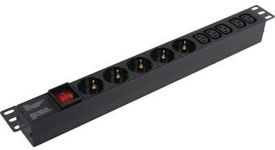 Exegate EX280866RUS Блок розеток ExeGate ServerPro PDU-19H008 Al-5C135S-C14-SW, 19