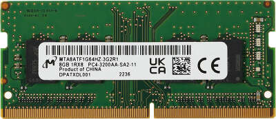 Модуль памяти DDR4 SODIMM 8Gb DDR3200 Crucial (CT8G4SFS832A)