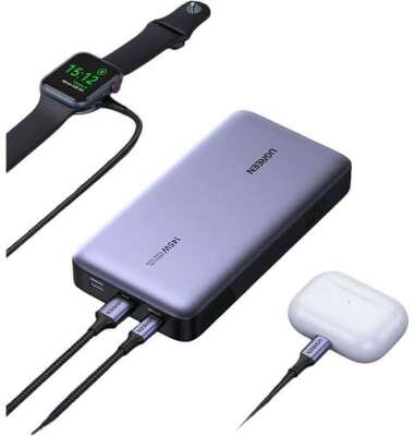 Внешний аккумулятор UGREEN PB205 (90597A) PD 145W Power Bank 25000mAh. Цвет: серый