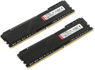Память DDR4 2x32Gb 3200MHz Kingston KF432C16BBK2/64 Fury Beast Black RTL Gaming PC4-25600 CL16 DIMM 288-pin 1.35В dual rank с радиатором Ret