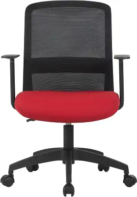 Кресло Cactus CS-MC333-BKRD черный сиденье темно-красный сетка/ткань низк.спин. крестов. пластик пластик черный