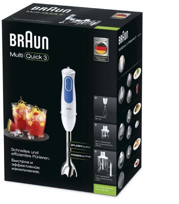 Блендер погружной Braun MQ3045WH Aperitive 700Вт белый/синий