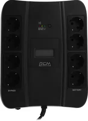 ИБП Powercom Back-UPS Spider, 900VA, 540W, EURO, черный