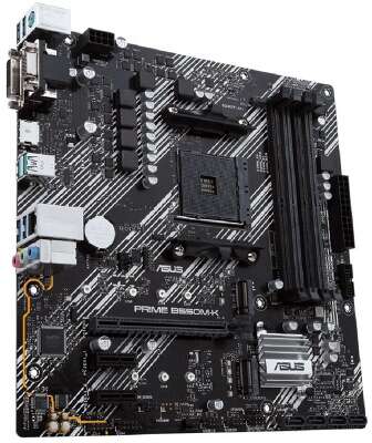 ASUS PRIME B550M-K (Socket AM4, mATX, 4xDDR4(128GB), VGA/DVI-D/HDMI 2.1, 1xPCIe 4.0x16/2xPCIe 3.0, 1xLAN, 4xSATA 6Gb/s, 2xM.2, 6xUSB 3.2, 1xPS/2)