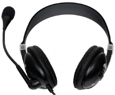 RITMIX RH-533USB, Black {Гарнитура. 40 мм, 20-20000 Гц, 32 Ом, 105 дБ, конденсаторный всенаправленный микрофон, 2,2 кОм, 58 дБ ± 3 дБ, пластик}