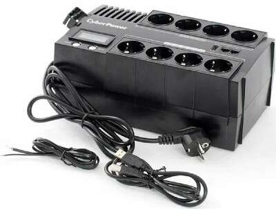 CyberPower BR700ELCD ИБП {Line-Interactive, 700VA/420W USB/RJ11/45/USB charger A (4+4 EURO), 12В/7,2 Ач х 1}