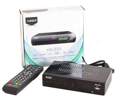 Ресивер DVB-T2 Сигнал Эфир HD-225 черный