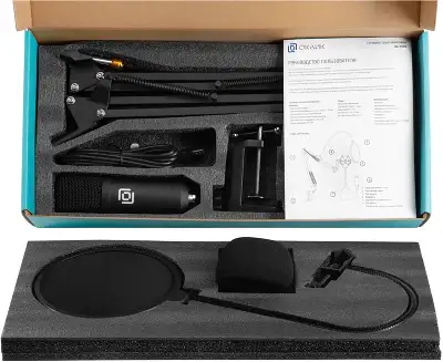 Микрофон проводной Оклик SM-700G 2.5м черный