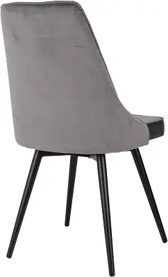 Стул для дома Бюрократ CH-K4_SP с повор.мех. т.серый Holland 18 металл черный на ножках (CH-K4_1/SP/HL18)