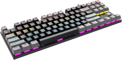 Клавиатура Оклик K600X механическая черный/серый USB Multimedia for gamer LED кабель 1.8м