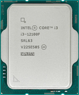 Процессор CPU Intel Core i3-12100F (3.3GHz/12MB/4 cores) LGA1700 OEM, TDP 60W, max 128Gb DDR5-4800, DDR4-3200, CM8071504651013SRL62, 1 year