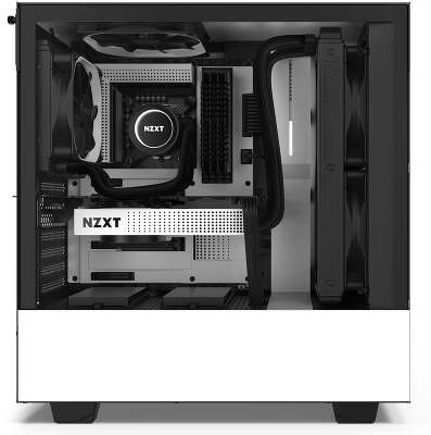 Корпус NZXT H510i White/black, белый/черный, ATX, Без БП (CA-H510I-W1)