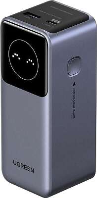 Внешний аккумулятор UGREEN PB724 (35526B) 12000mAh Quick Charging 100W Power Bank. Цвет: серый
