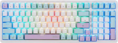 Клавиатура Acer OKW304 механическая белый USB Multimedia for gamer LED (ZL.KBDCC.01V)