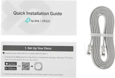 Бесшовный Mesh роутер TP-Link Deco X50-PoE (DECO X50-POE(2-PACK)) AX3000 1000/2500BASE-T белый (упак.:2шт)