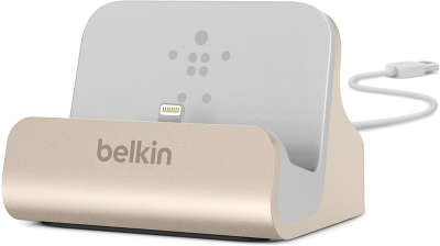 Док-станция Belkin Charge + Sync Lightning Dock для iPhone, Gold [F8J045btGLD]