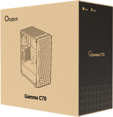 корпус Ocypus Gamma C70 WH ARGB, ATX, USB3.0*1+USB2.0*1, FRONT 3x120mm ARGB, REAR 1x120mm ARGB