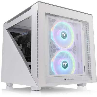 Корпус Thermaltake Divider 200 TG Snow, белый, mATX, Без БП (CA-1V1-00S6WN-00)