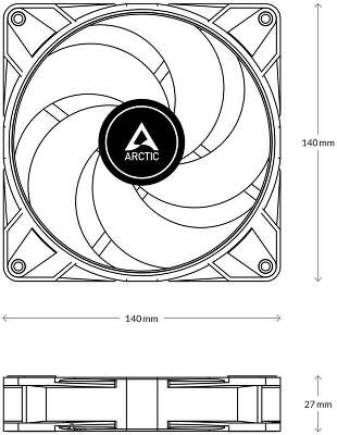 Вентилятор корпусной ARCTIC P14 Max White (ACFAN00304A)